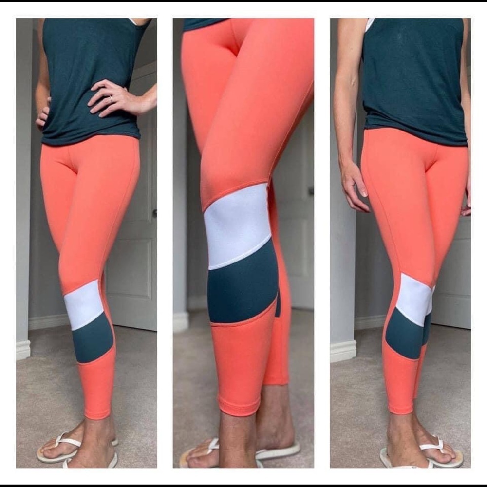 Brand new with tags Zyia striped tangerine leggings size 14-16